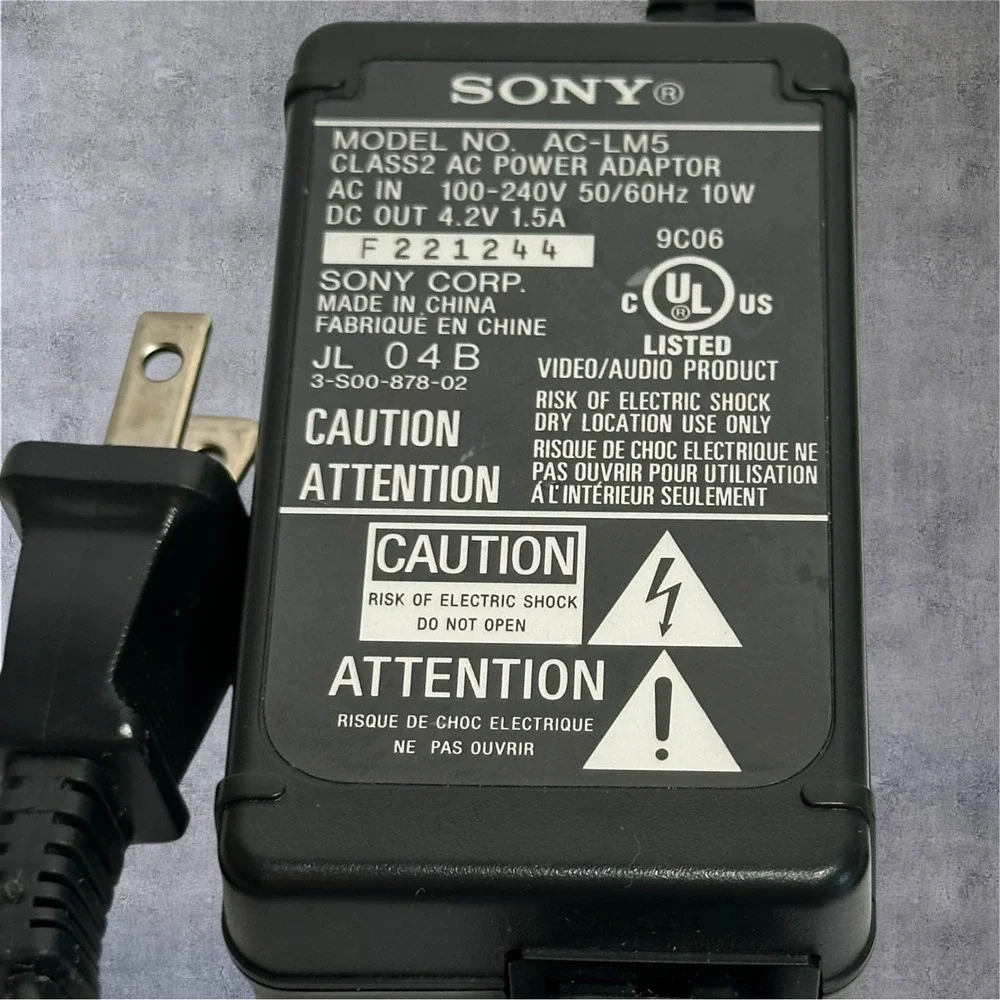 Sony AC-LM5 OEM Power Adapter Charger‎ 4.2V 1.5A Tested Genuine Sony